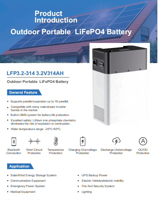 Outdoor Portable LiFePO4 BESS 1kWh
